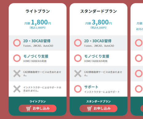 プランのお申し込み