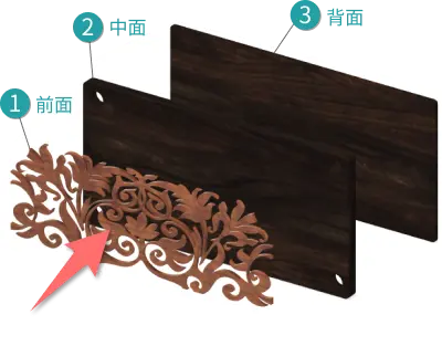 ➊前面から制作を開始！