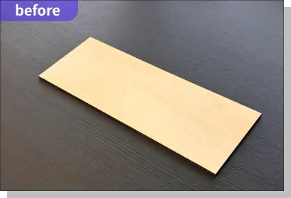 before：水性ステインの「チーク」を塗布