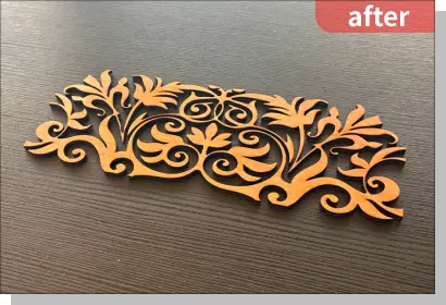 after：レーザーカッターで透かし彫り