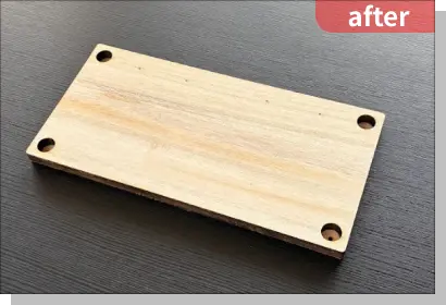 after：➋中面と➌背面を木工用ボンドで接合