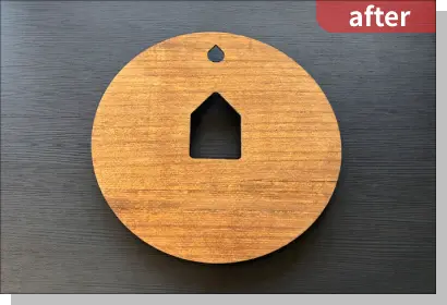 ステイン（オリーブ）を塗布した後