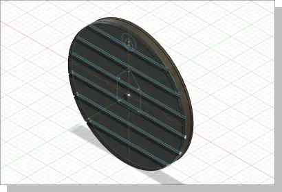 Fusionで設計した桐の掛け時計アレンジ作品の3Dモデル