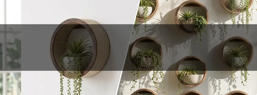 HOMEFABBER作品 | レーザーカッターで制作したアンティーク調の木製キーフック。精密な植物モチーフの透かし彫りと、メタルフックを組み合わせた壁掛け収納。